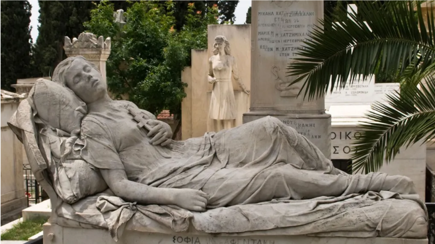 Historic First Cemetery of Athens with its remarkable sculptures and monuments