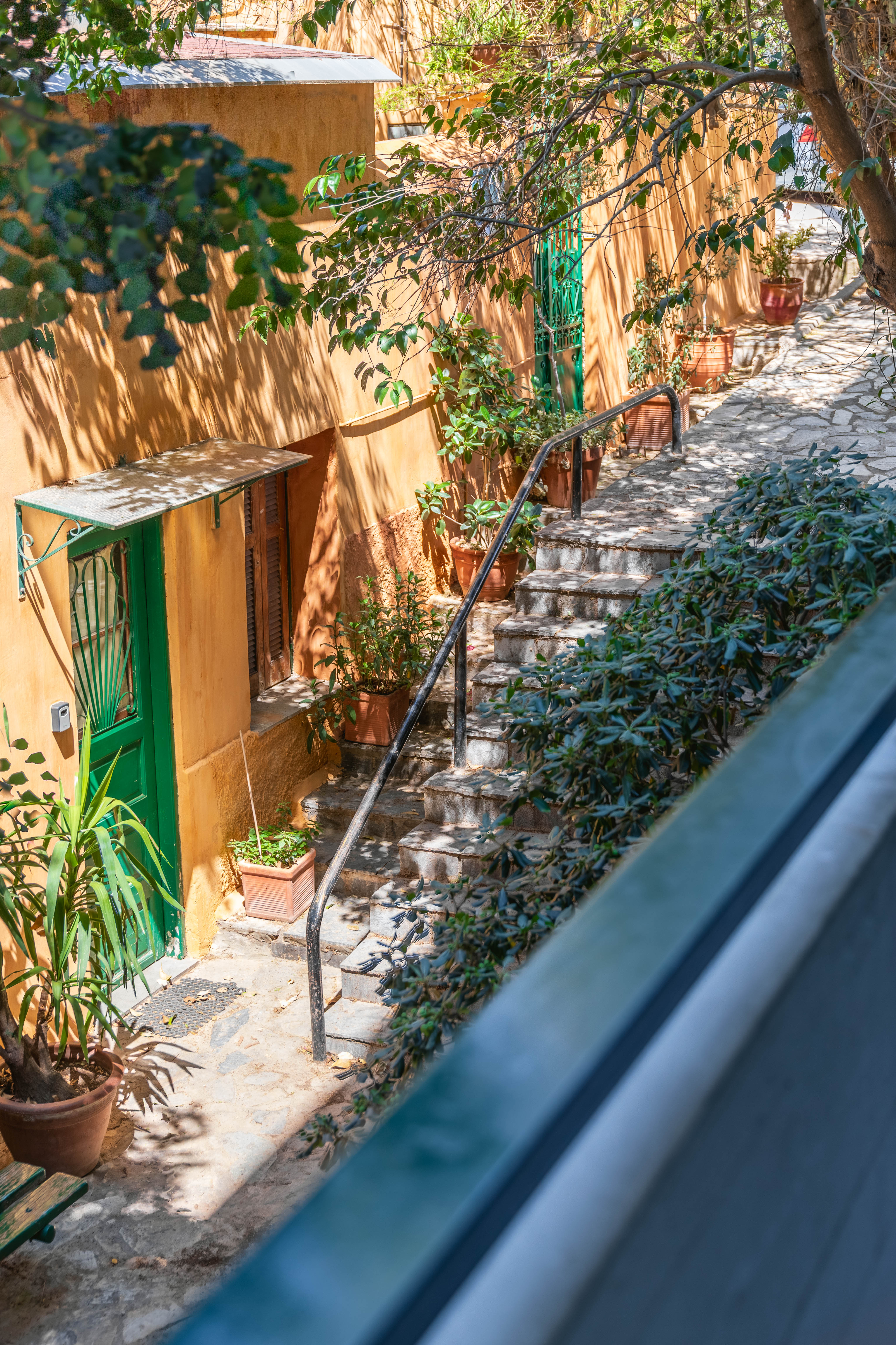 Scenic Athens city view from Mets Gem apartment balcony